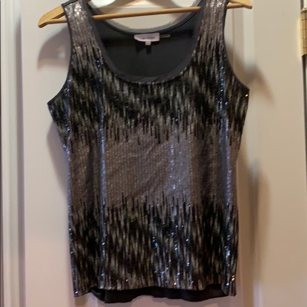 Calvin Klein sequined tank top. PL
